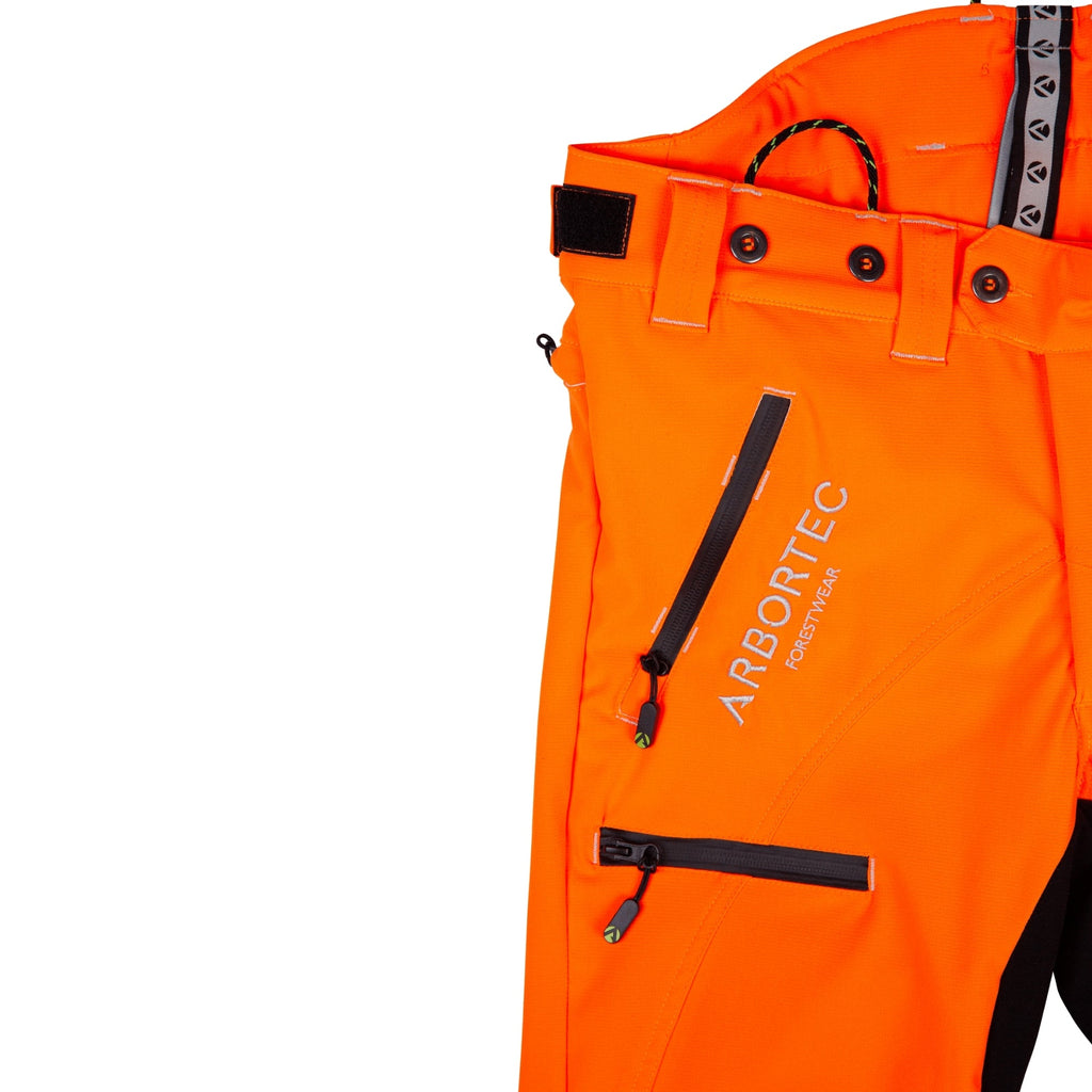 ATHV4060 Breatheflex Pro Chainsaw Trousers Design A Class 1 - Hi - Vis Orange - Arbortec Forestwear