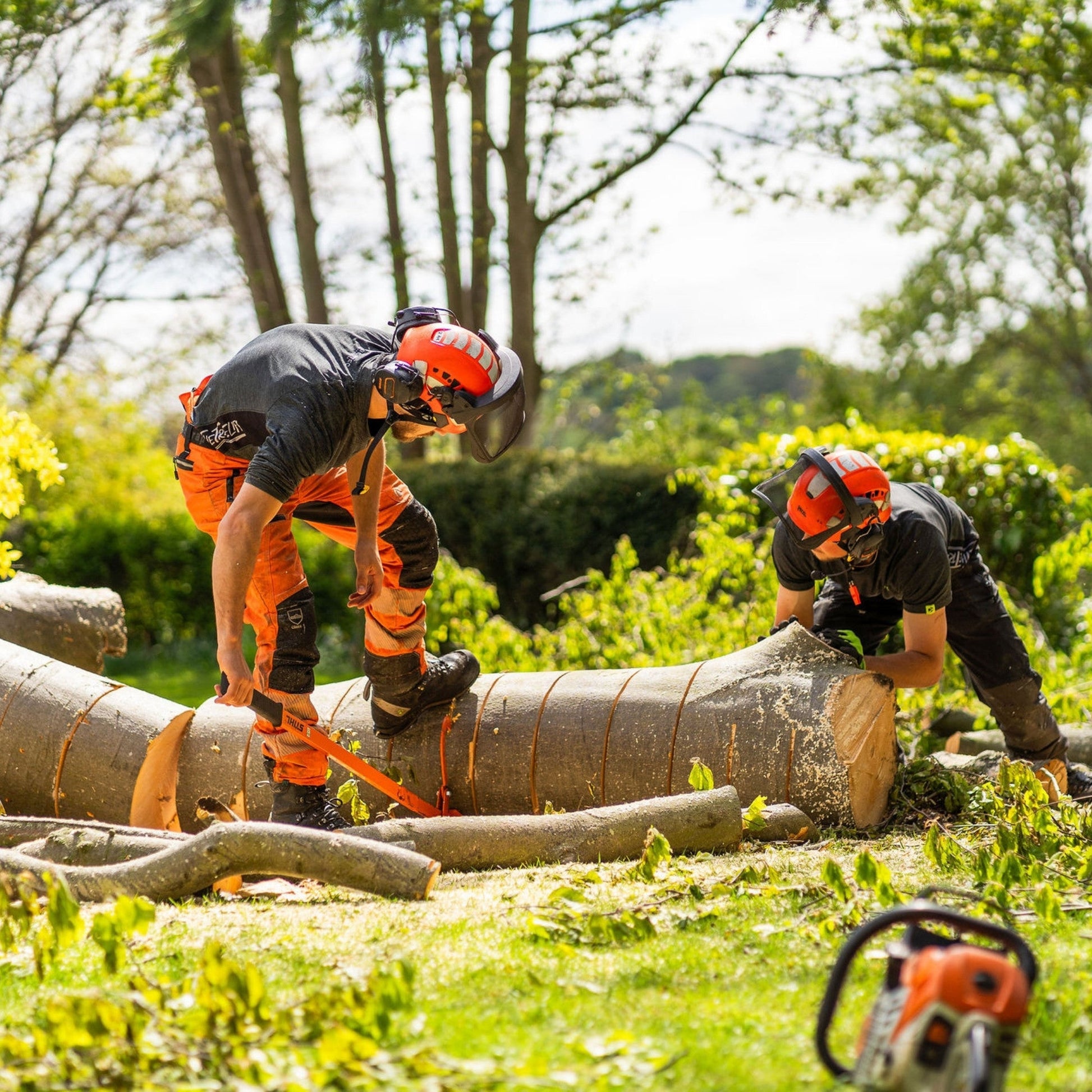 ATHV4060 Breatheflex Pro Chainsaw Trousers Design A Class 1 - Hi - Vis Orange - Arbortec Forestwear
