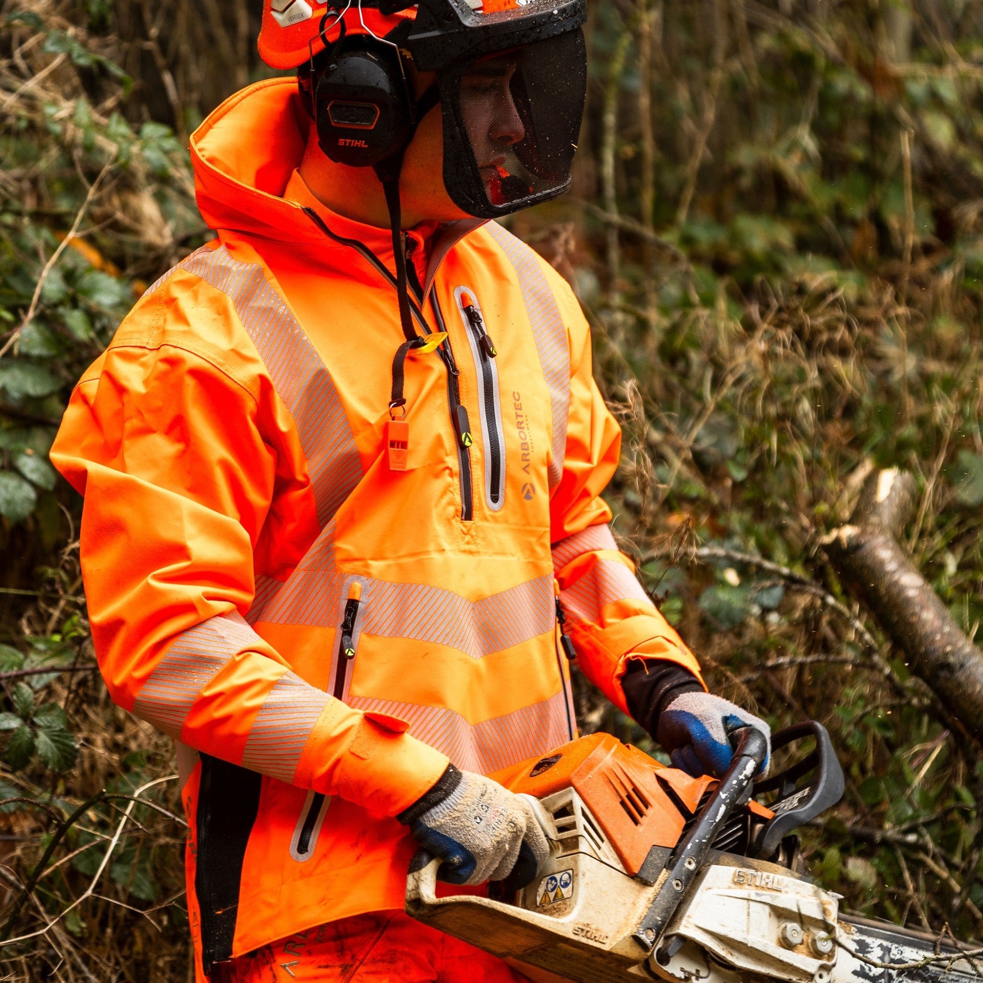 ATHV4400 Arbortec BreatheDry® Waterproof Smock - Hi - Vis Orange - Arbortec Forestwear