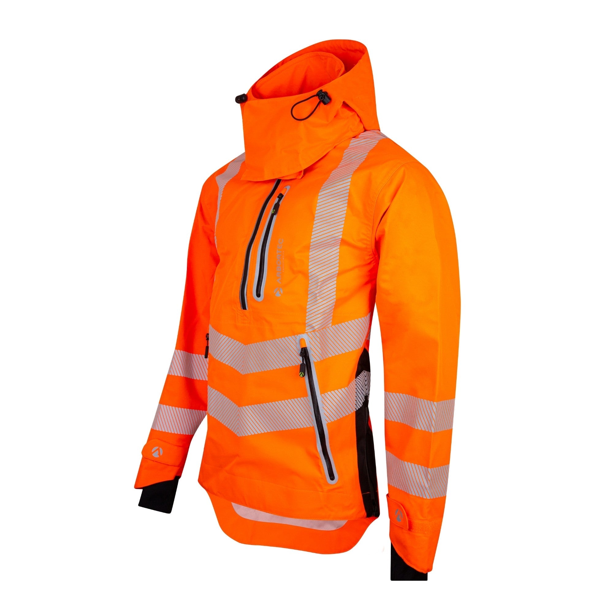 Arbortec Half Zip Hi Vis Waterproof Jacket Orange1