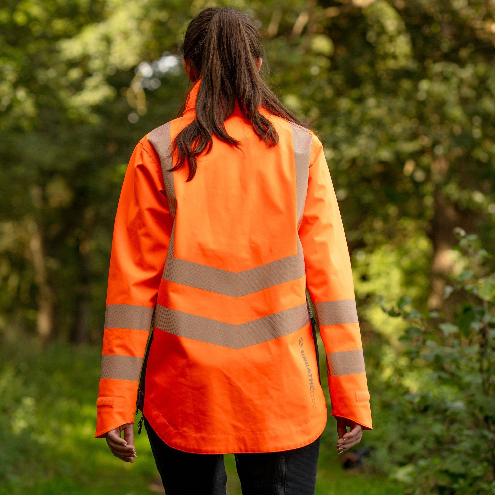 ATHV4420(F) Full Zip Waterproof Women’s Work Jacket – Hi - Vis Orange - Arbortec Forestwear