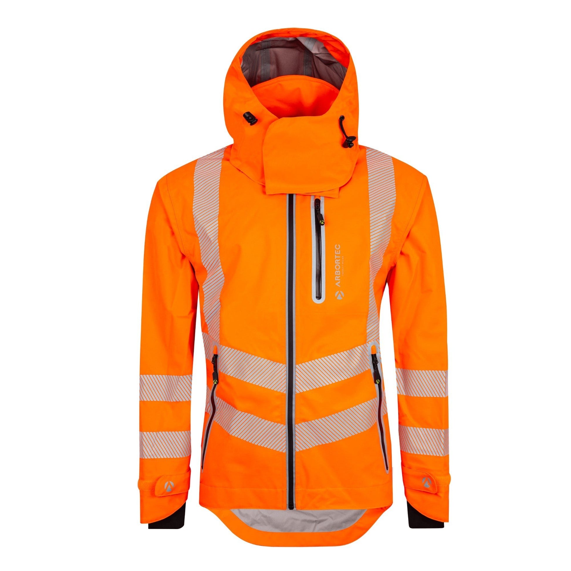 ATHV4420(F) Full Zip Waterproof Women’s Work Jacket – Hi - Vis Orange - Arbortec Forestwear