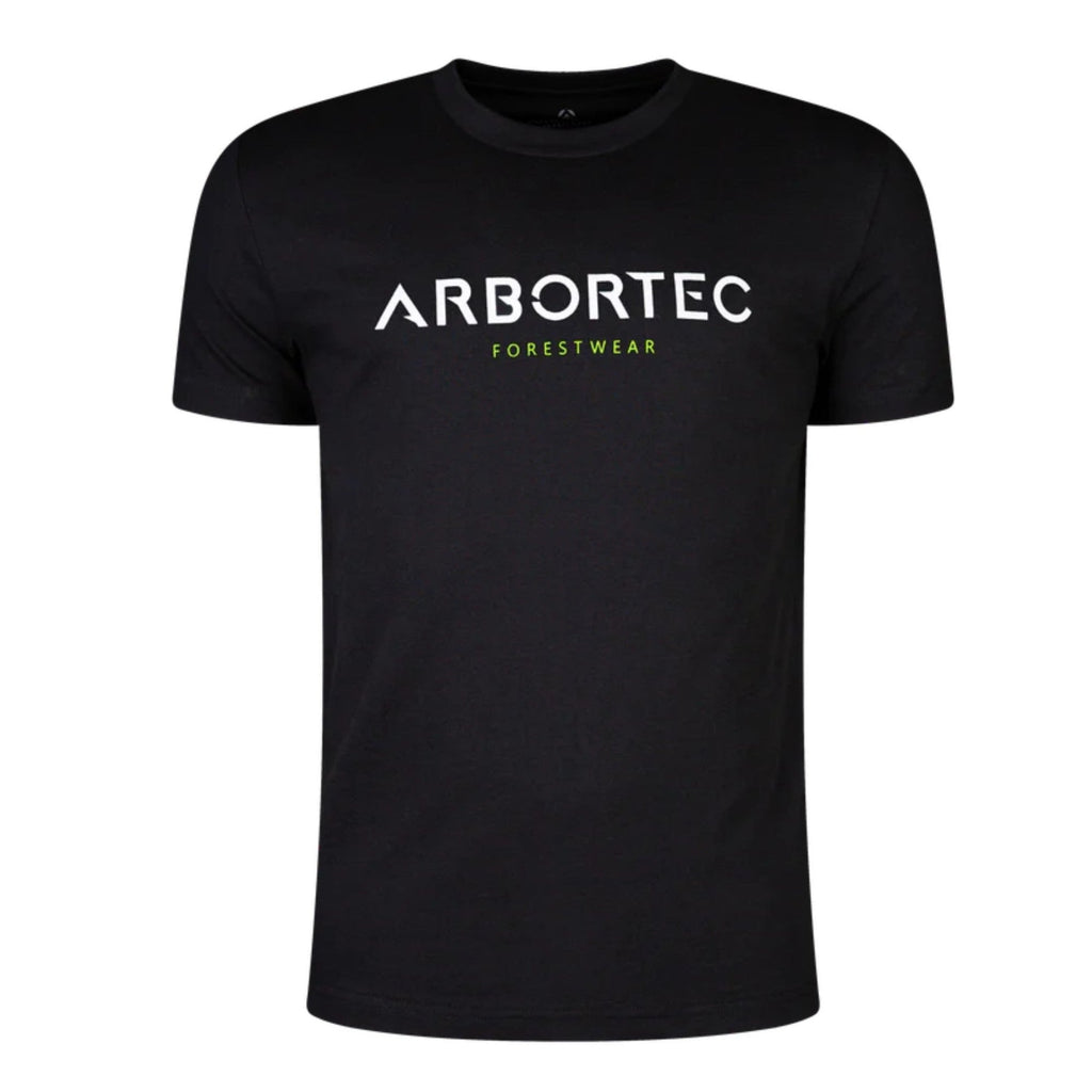 Black Short Sleeve T-shirt (White - AWL) - Arbortec Forestwear