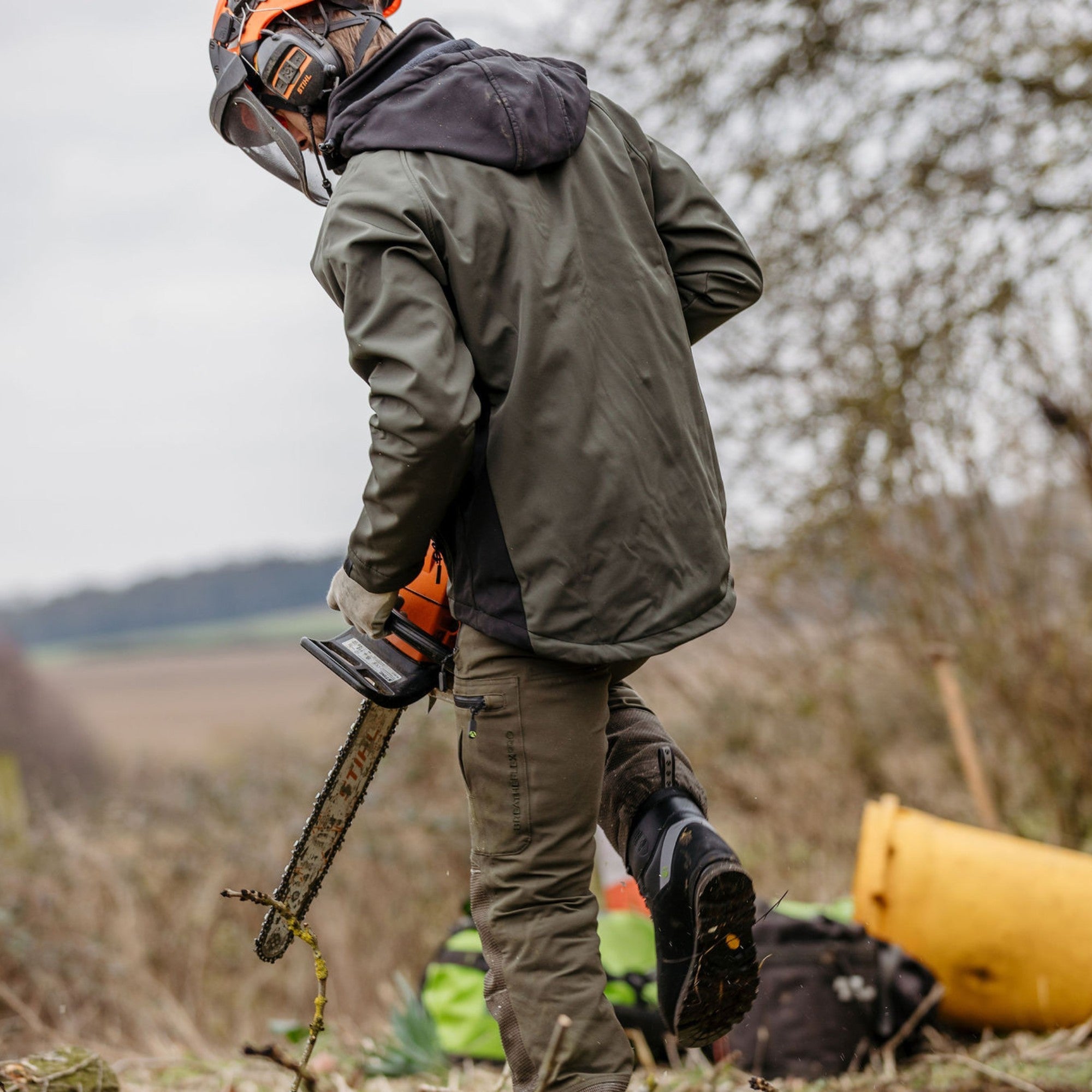 Caiman BreatheDry Chainsaw Jacket Softshell Olive