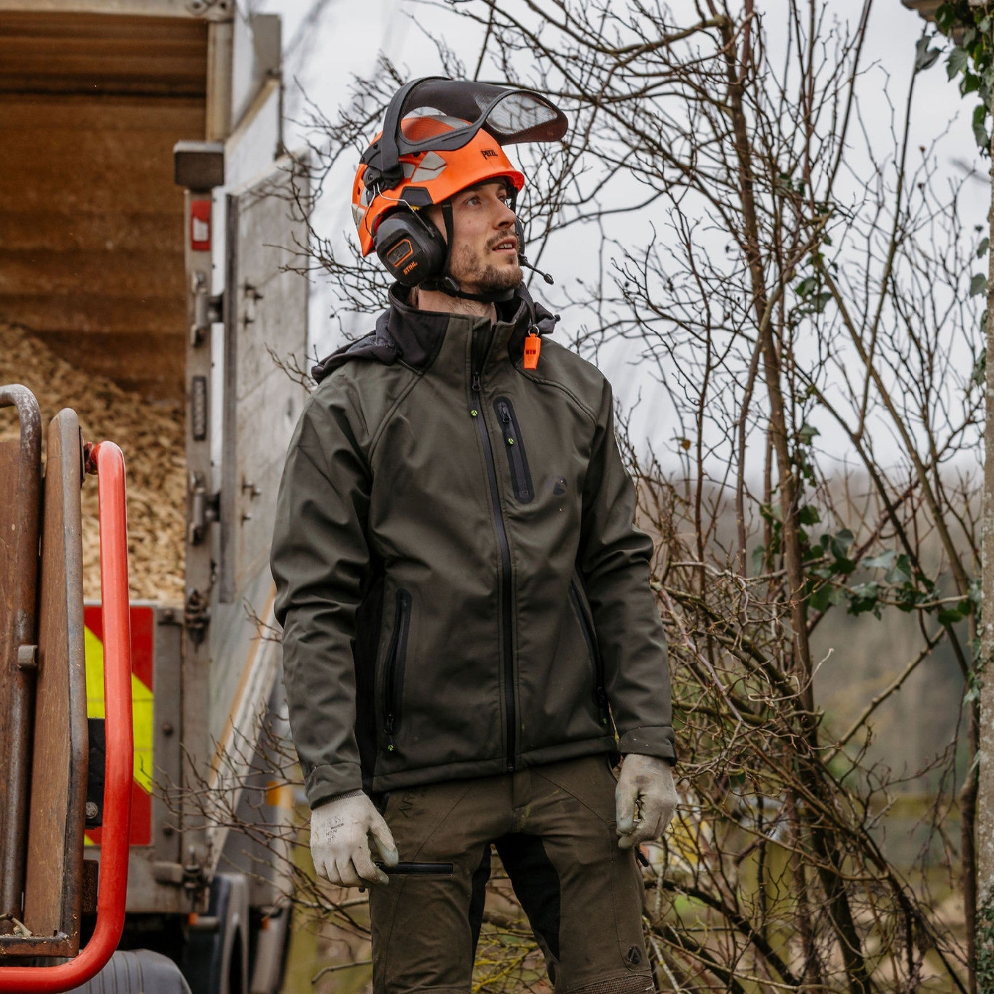 Caiman BreatheDry Chainsaw Jacket Softshell Olive