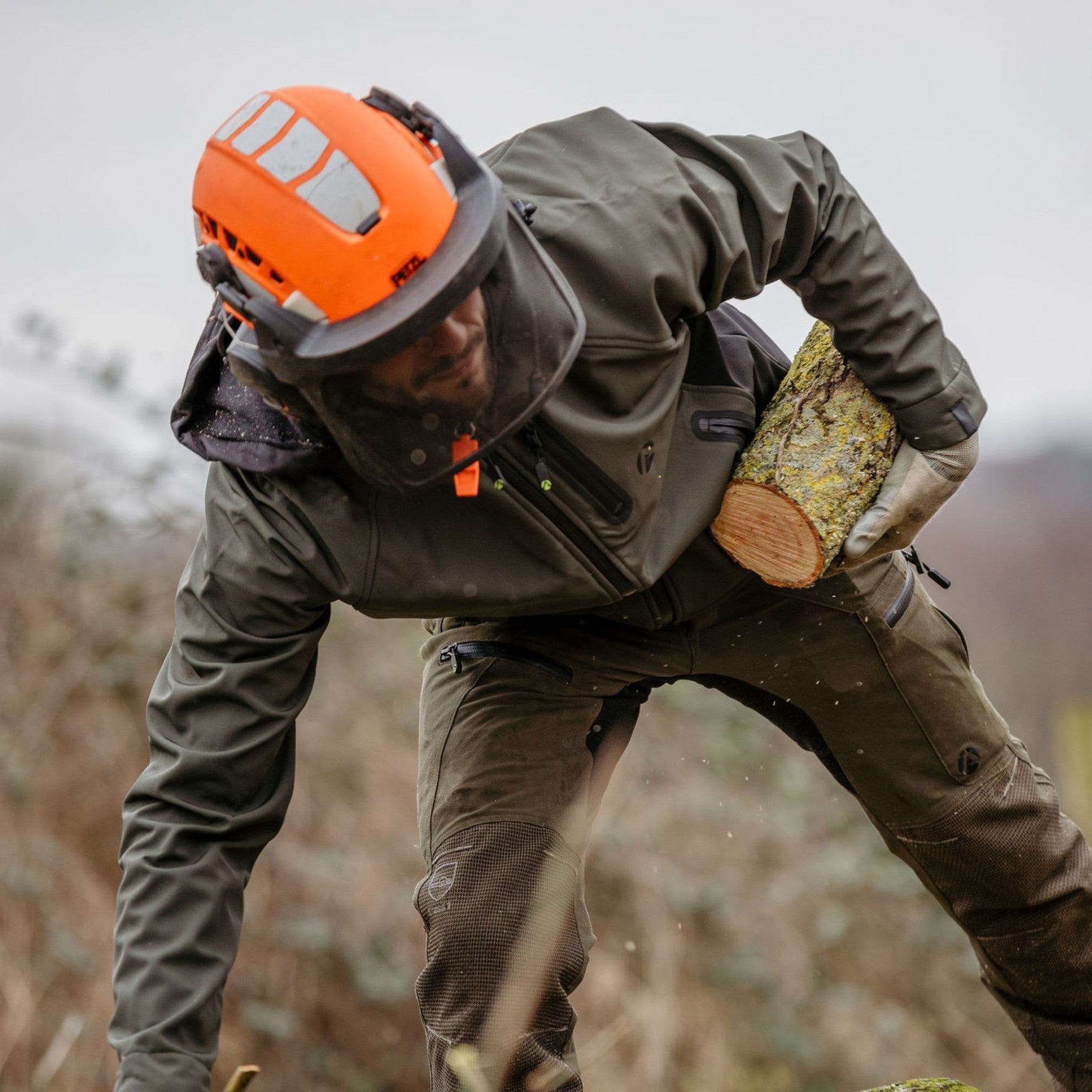 Caiman BreatheDry Chainsaw Jacket Softshell Olive