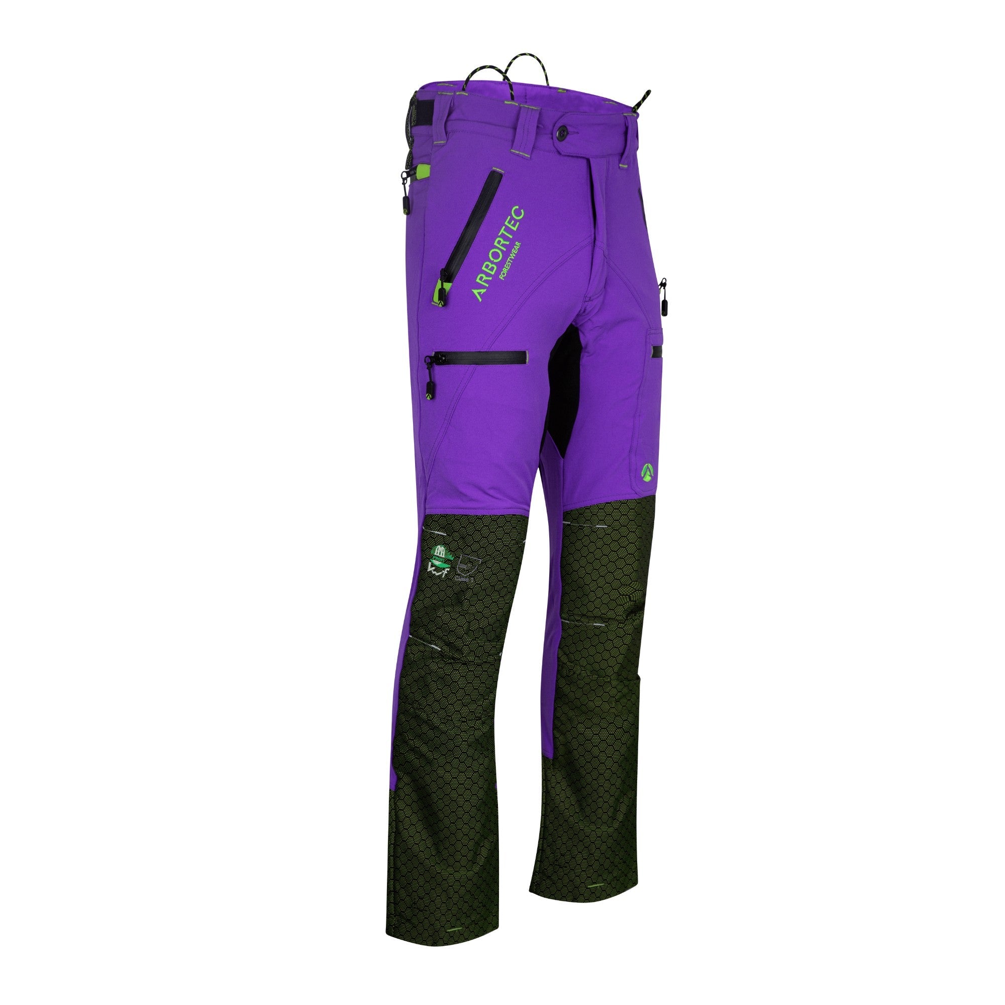 Freestyle Chainsaw Trousers Design A Class 1 - Purple - AT4061 - Arbortec Forestwear