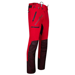 Freestyle Chainsaw Trousers Design A Class 1 - Red - AT4061 - Arbortec Forestwear
