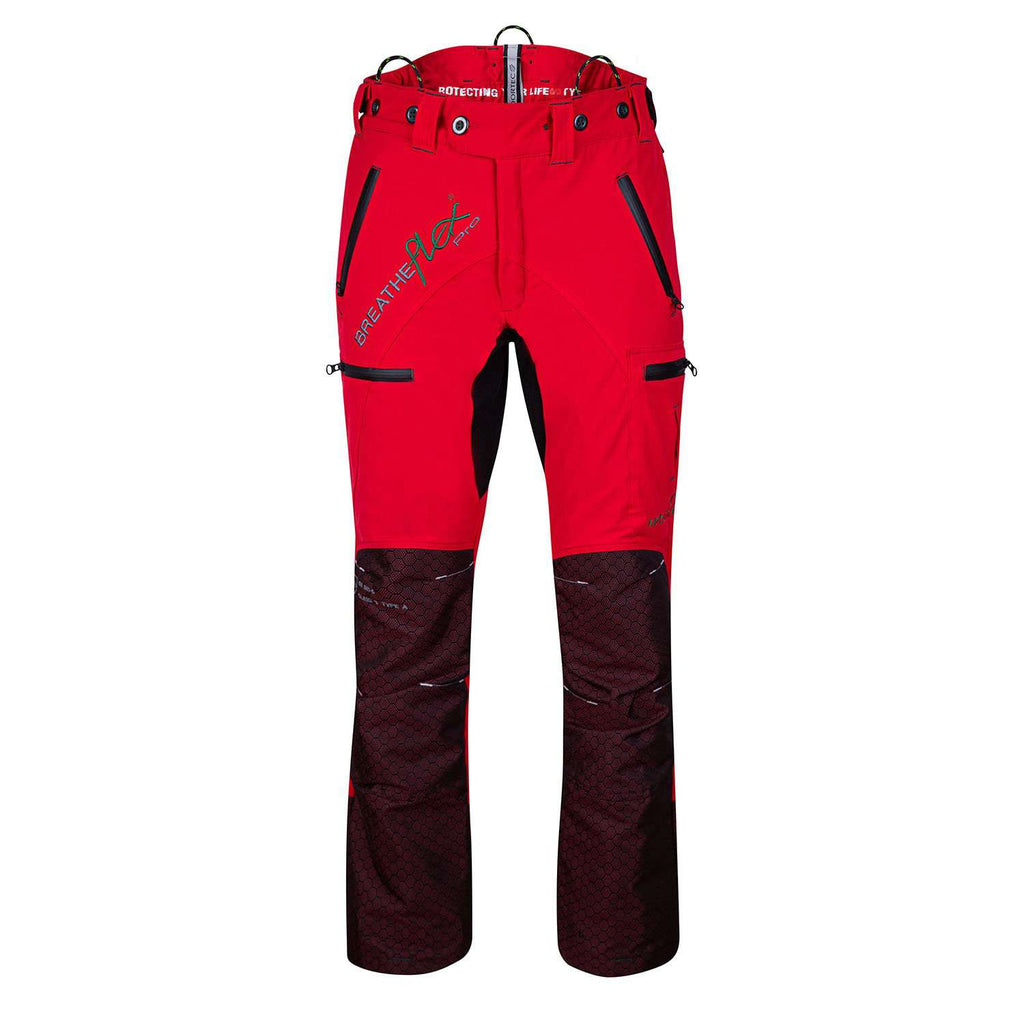 Freestyle Chainsaw Trousers Design A Class 1 - Red - AT4061 - Arbortec Forestwear