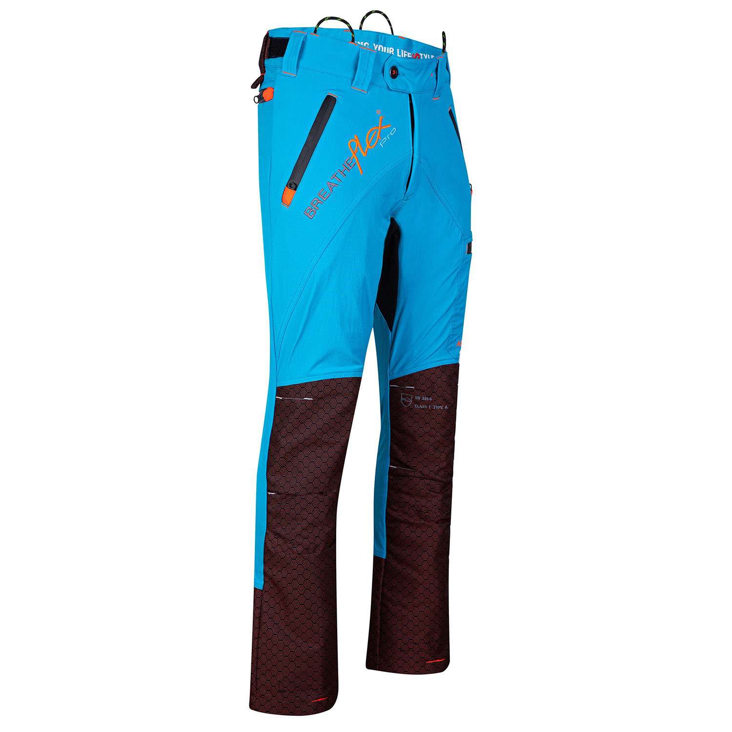Freestyle Chainsaw Trousers Design C Class 1 - Aqua - AT4071 - Arbortec Forestwear