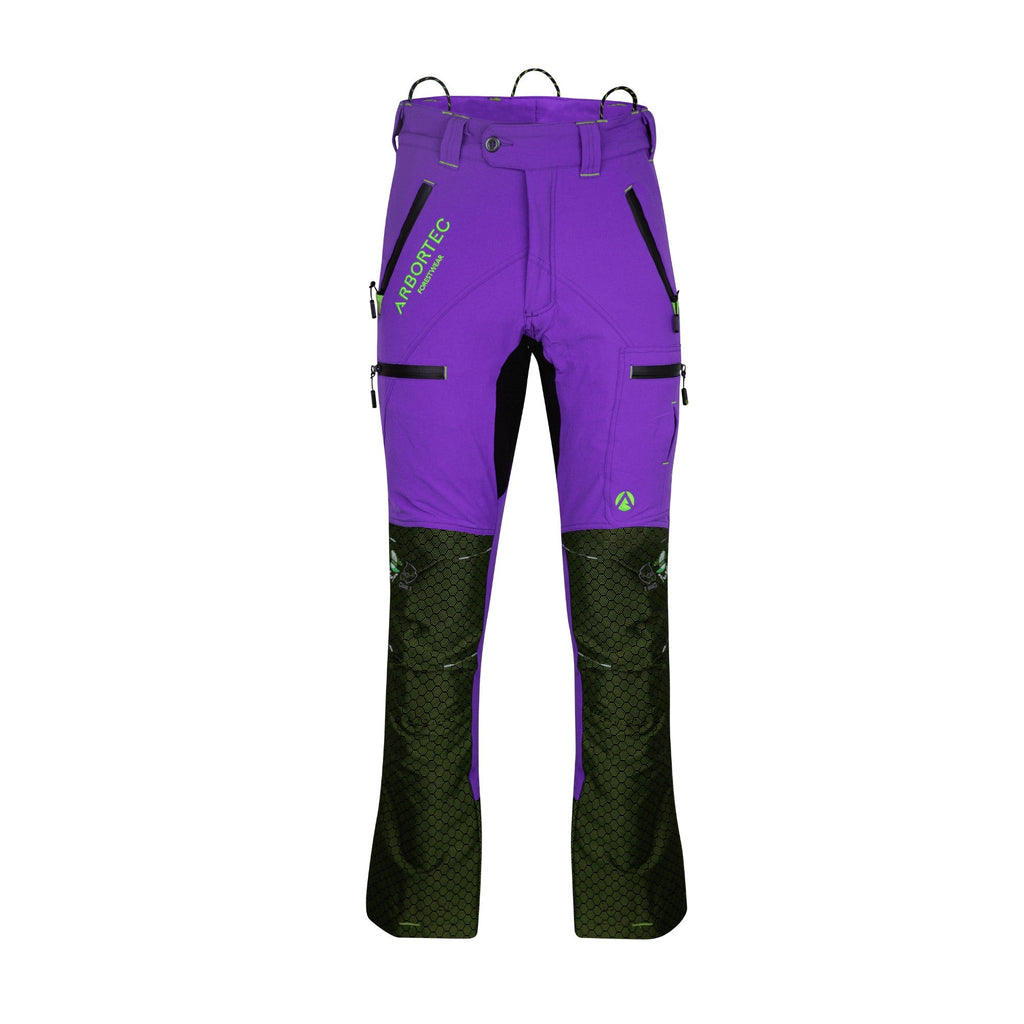 Freestyle Chainsaw Trousers Design C Class 1 - Purple - AT4071 - Arbortec Forestwear