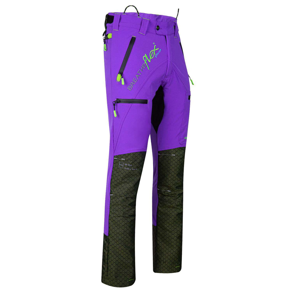 Freestyle Chainsaw Trousers Design C Class 1 - Purple - AT4071 - Arbortec Forestwear
