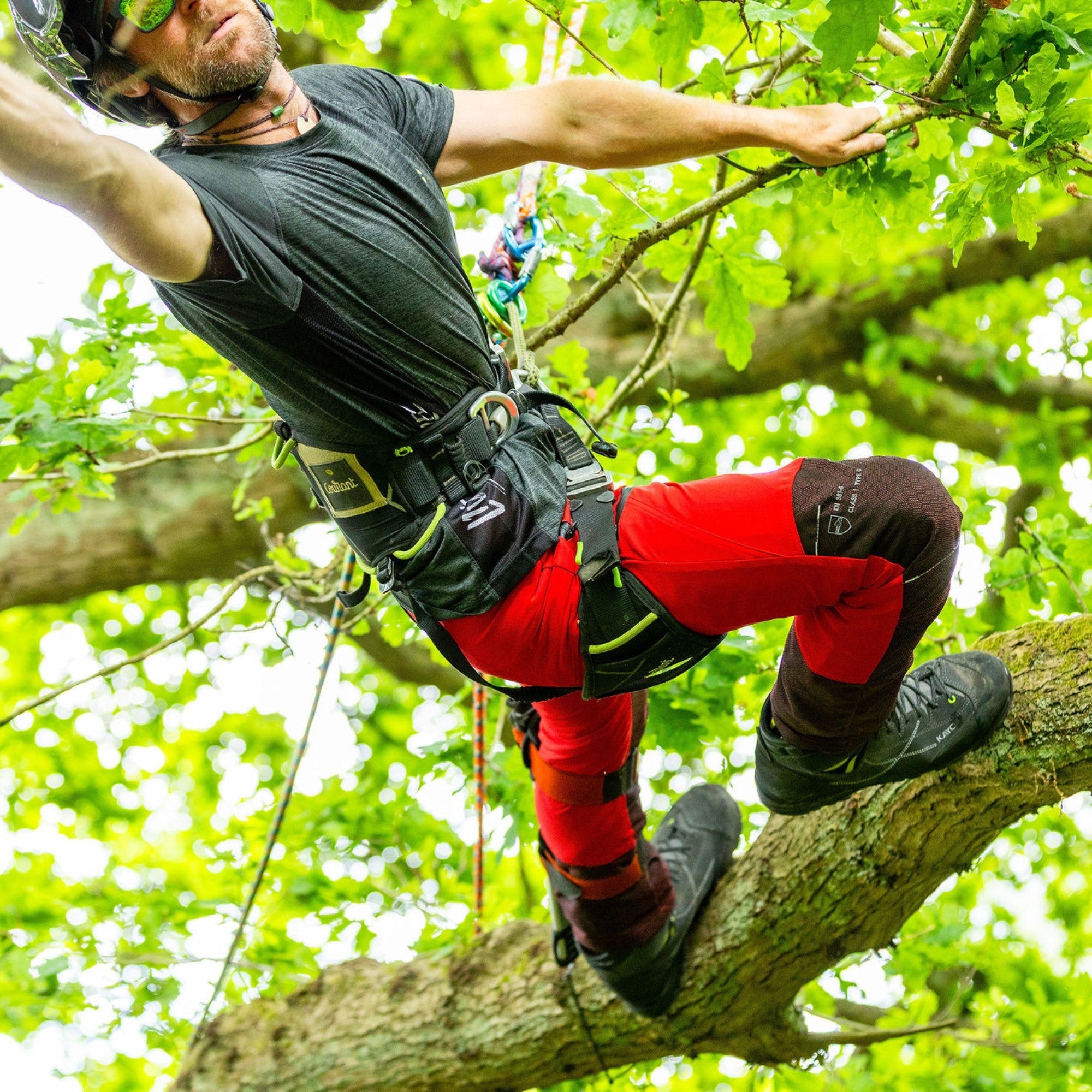 Freestyle Chainsaw Trousers Design C Class 1 - Red - AT4071 - Arbortec Forestwear