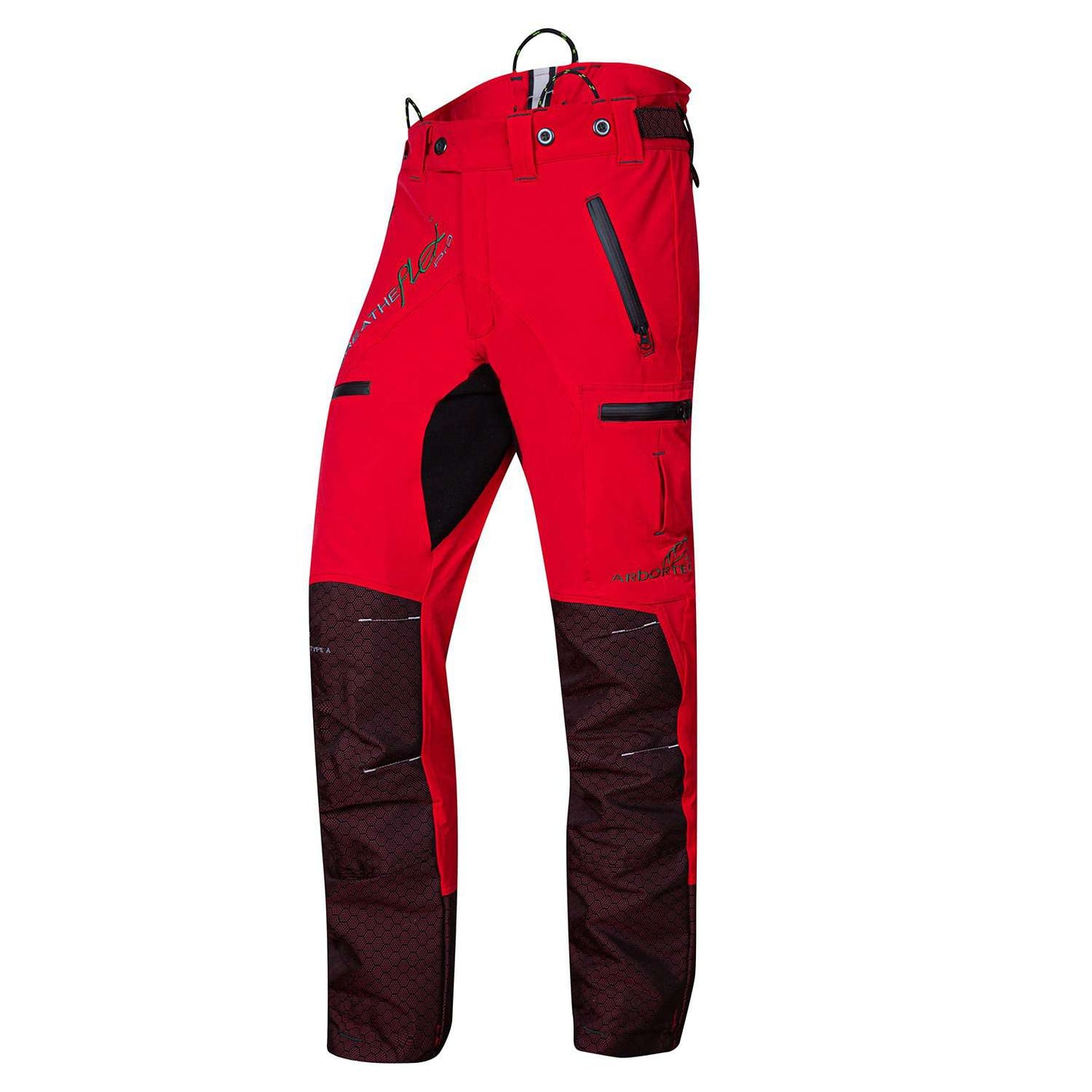 Freestyle Chainsaw Trousers Design C Class 1 - Red - AT4071 - Arbortec Forestwear