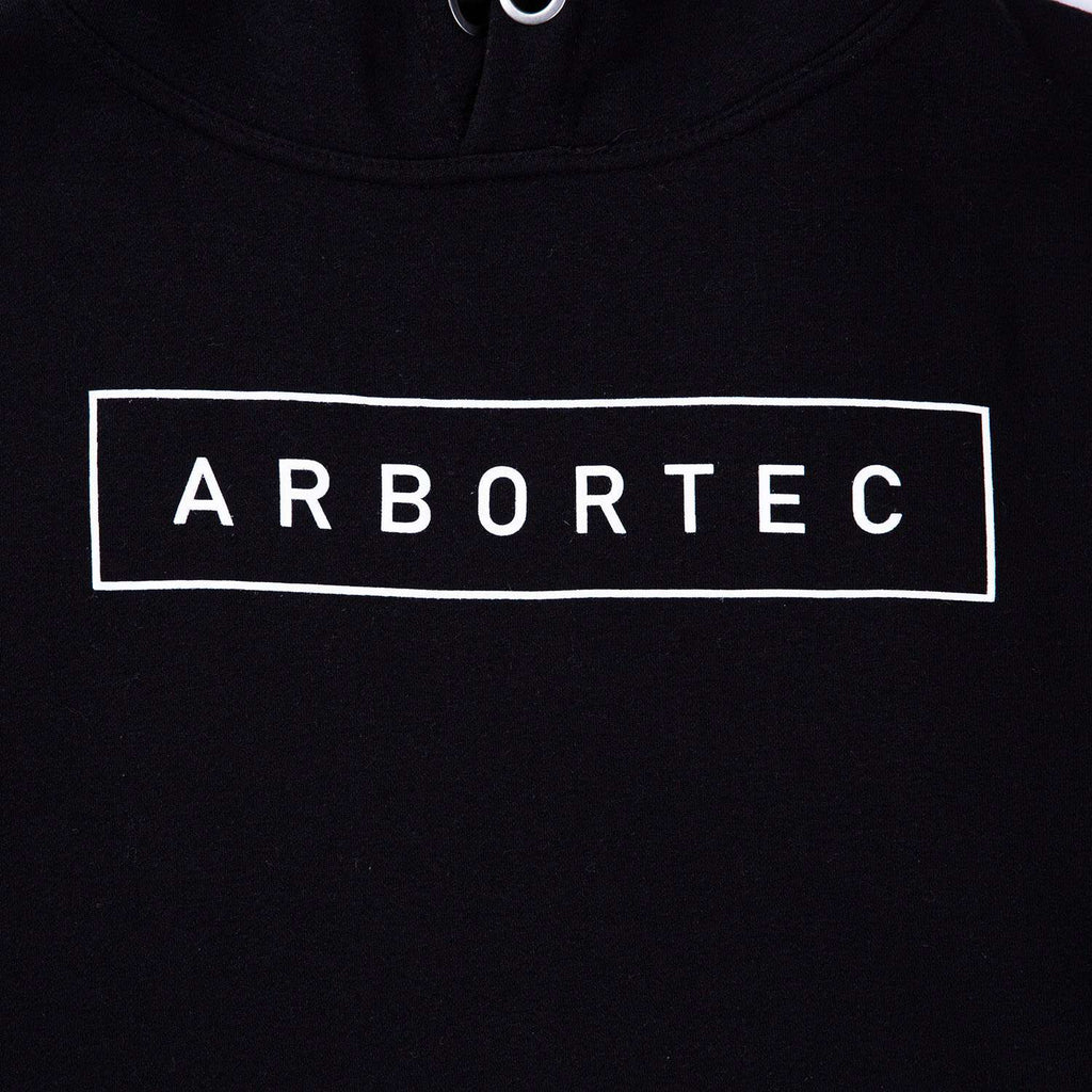 Heritage Hoodie Black - White Logo - Arbortec Forestwear