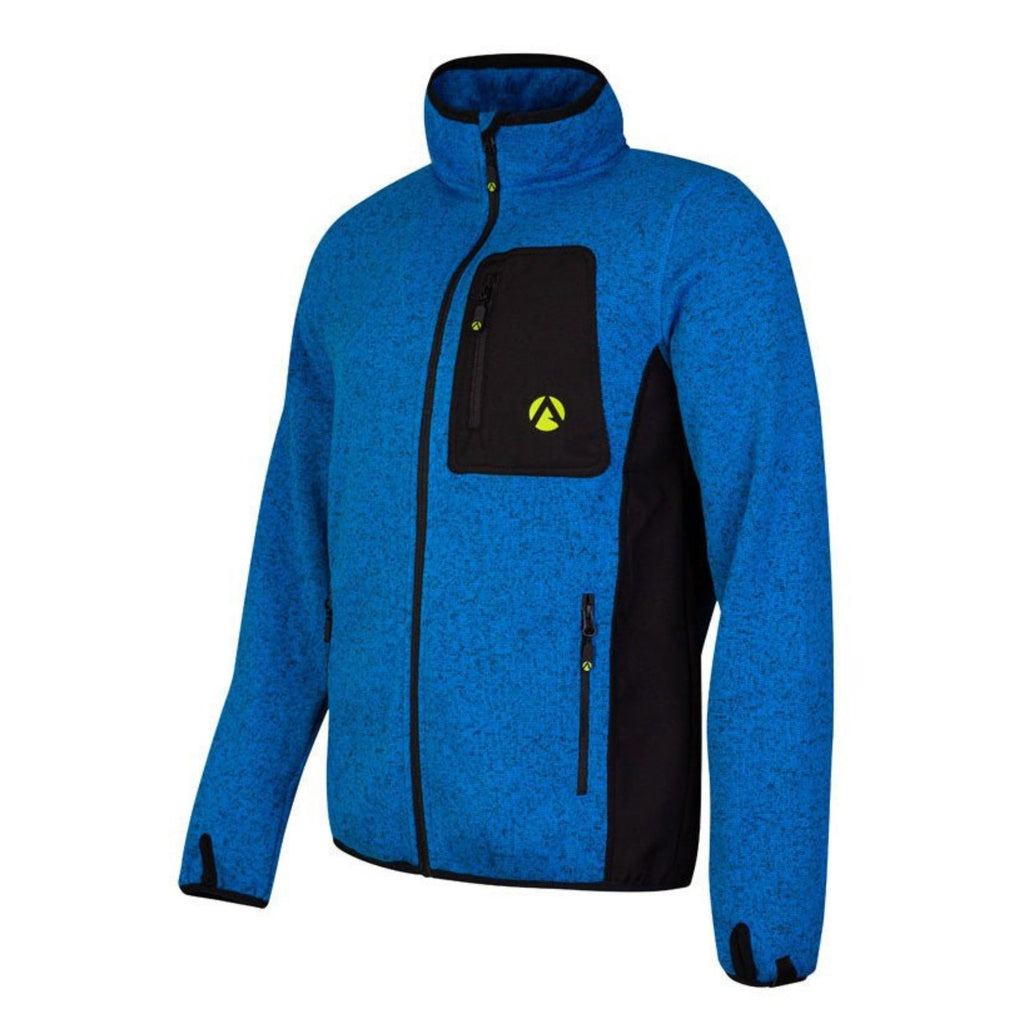 Kudu Plus Melange Zip Sweater Blue - Arbortec Forestwear