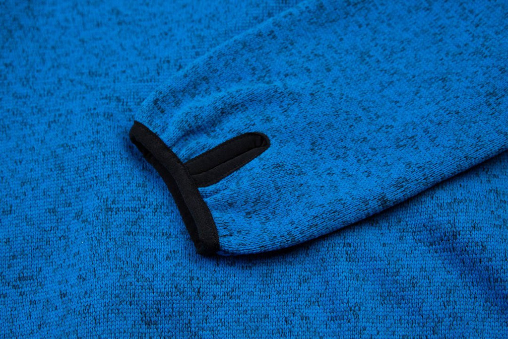 Kudu Plus Melange Zip Sweater Blue - Arbortec Forestwear