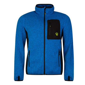 Kudu Plus Melange Zip Sweater Blue - Arbortec Forestwear