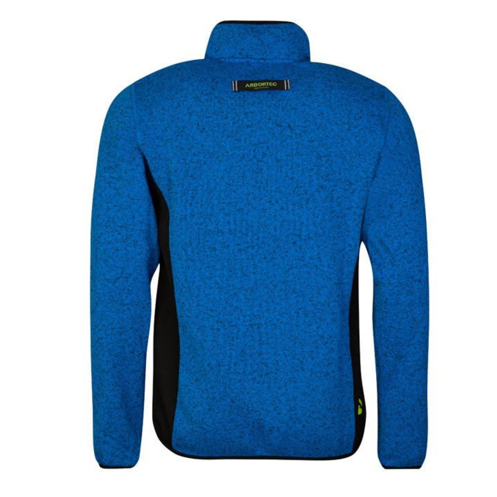 Kudu Plus Melange Zip Sweater Blue - Arbortec Forestwear