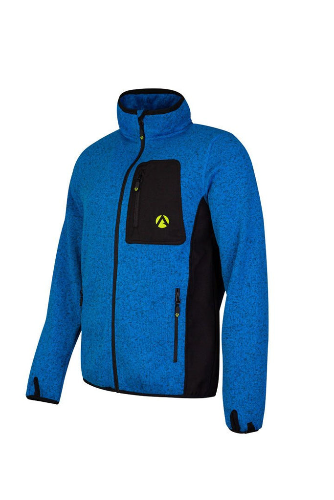 Kudu Plus Melange Zip Sweater Blue - Arbortec Forestwear