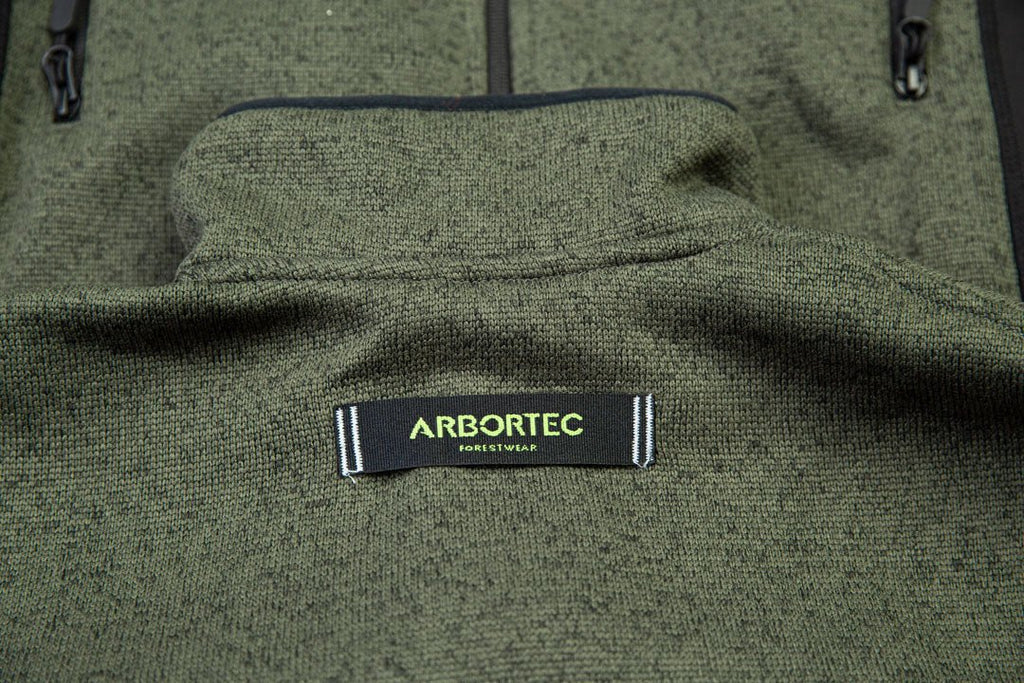 Kudu Plus Melange Zip Sweater Olive - Arbortec Forestwear