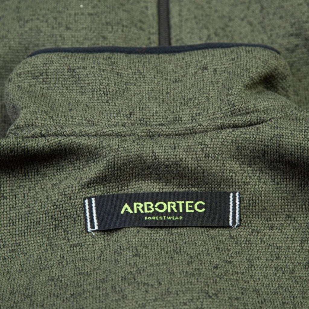 Kudu Plus Melange Zip Sweater Olive - Arbortec Forestwear