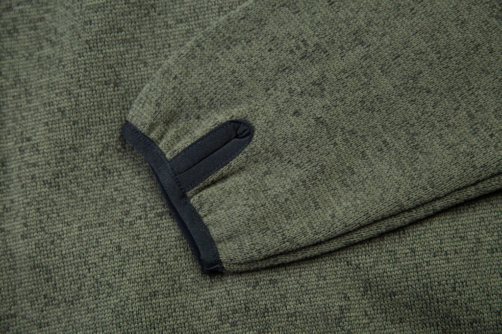 Kudu Plus Melange Zip Sweater Olive - Arbortec Forestwear