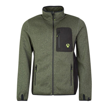 Kudu Plus Melange Zip Sweater Olive - Arbortec Forestwear