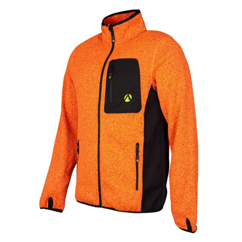 Kudu Plus Melange Zip Sweater Orange - Arbortec Forestwear