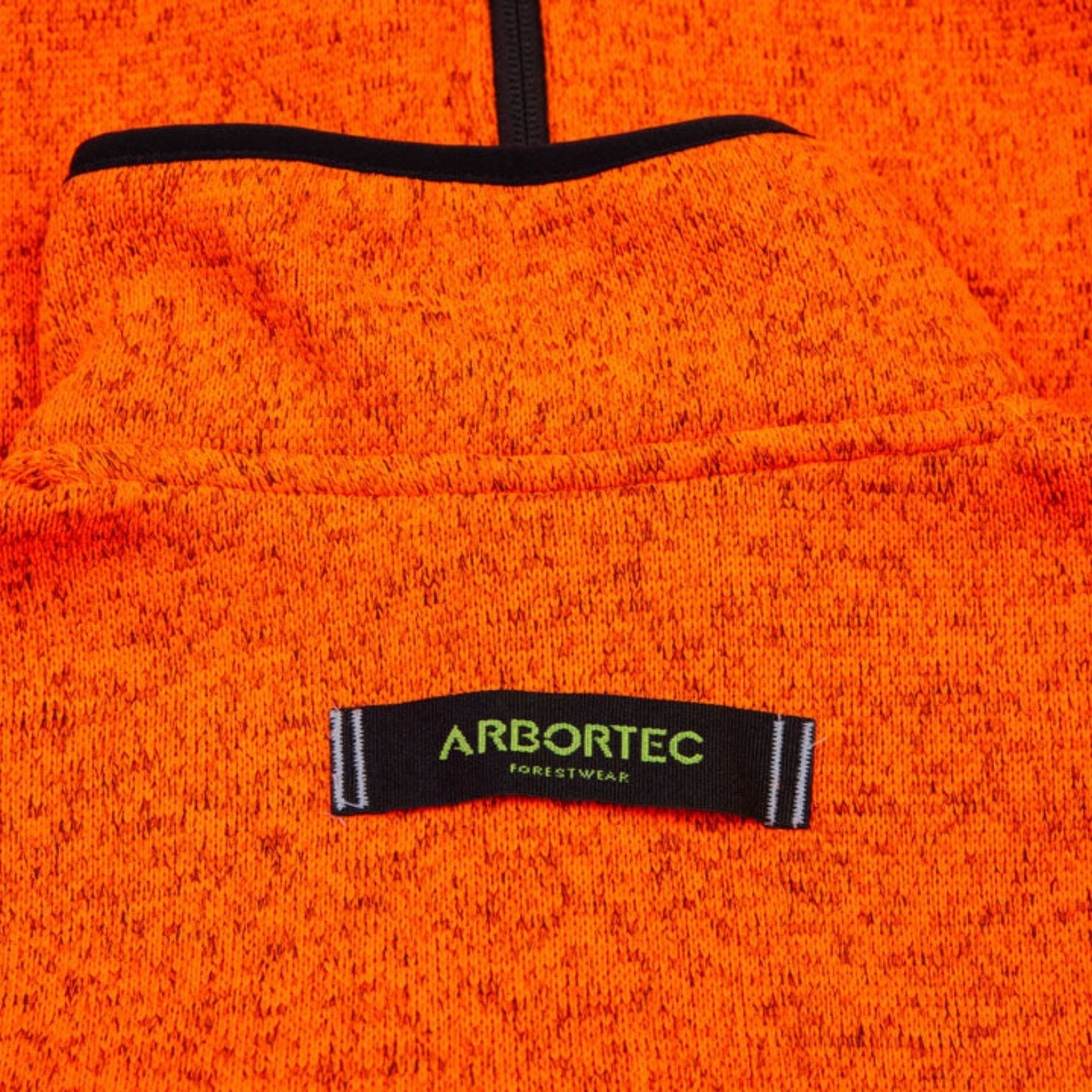 Kudu Plus Melange Zip Sweater Orange - Arbortec Forestwear