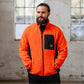 Kudu Plus Melange Zip Sweater Orange - Arbortec Forestwear
