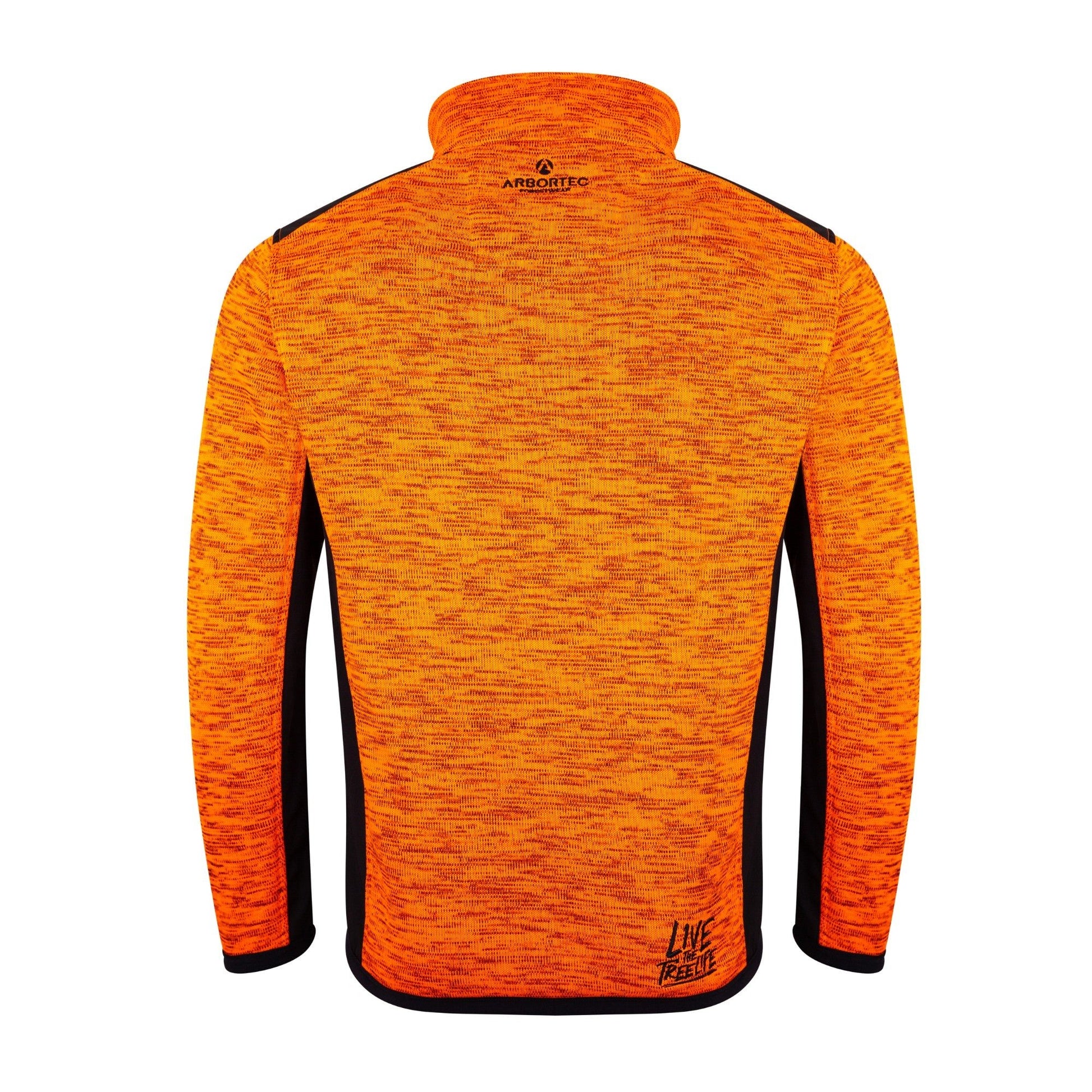 Kudu Plus Melange Zip Sweater Orange - Arbortec Forestwear