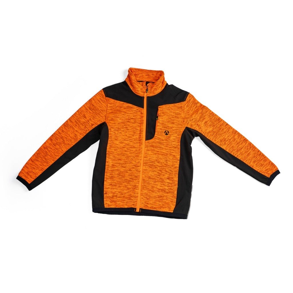 Kudu Plus Melange Zip Sweater Orange - Arbortec Forestwear