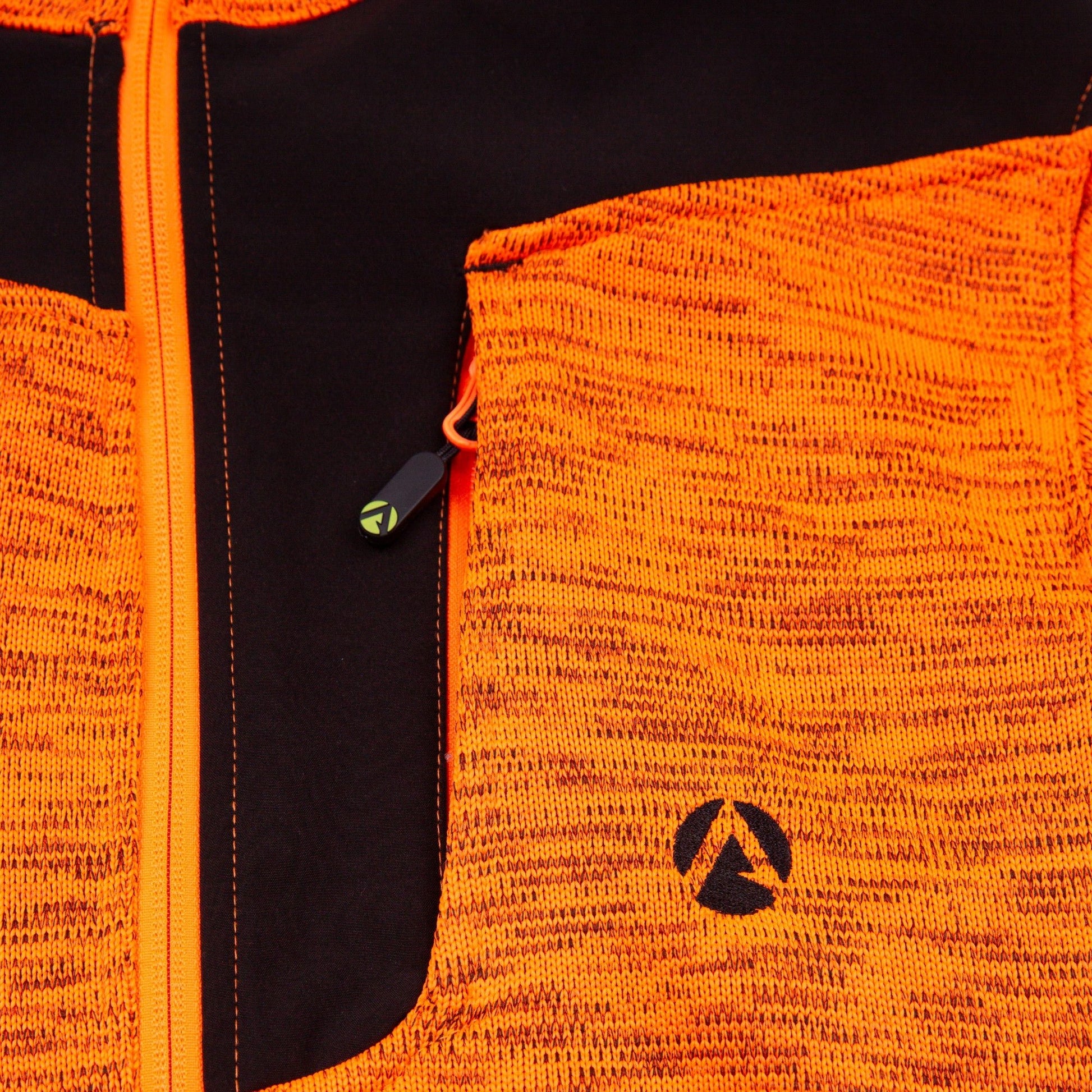Kudu Plus Melange Zip Sweater Orange - Arbortec Forestwear