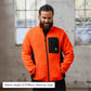 Kudu Plus Melange Zip Sweater Orange - Arbortec Forestwear