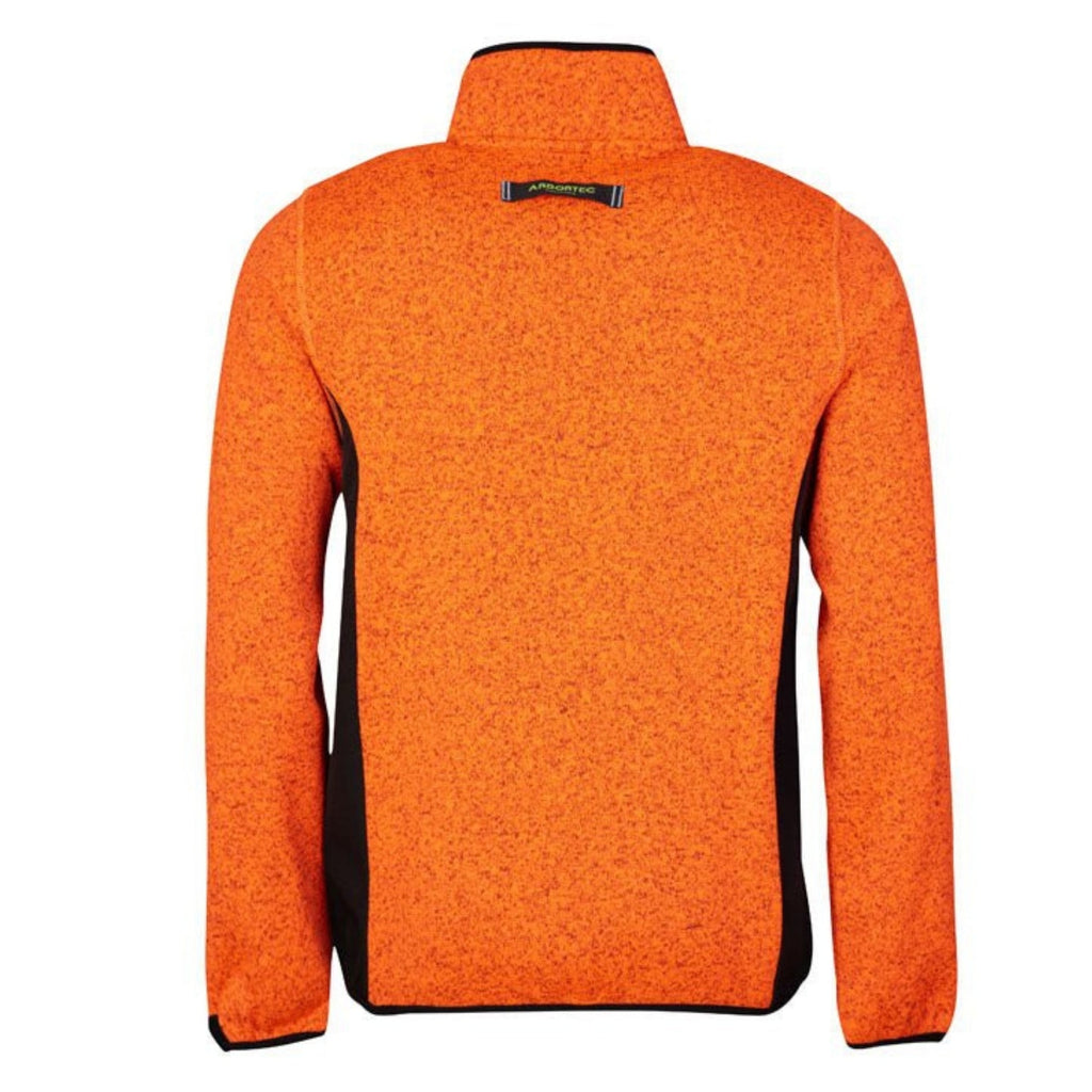 Kudu Plus Melange Zip Sweater Orange - Arbortec Forestwear