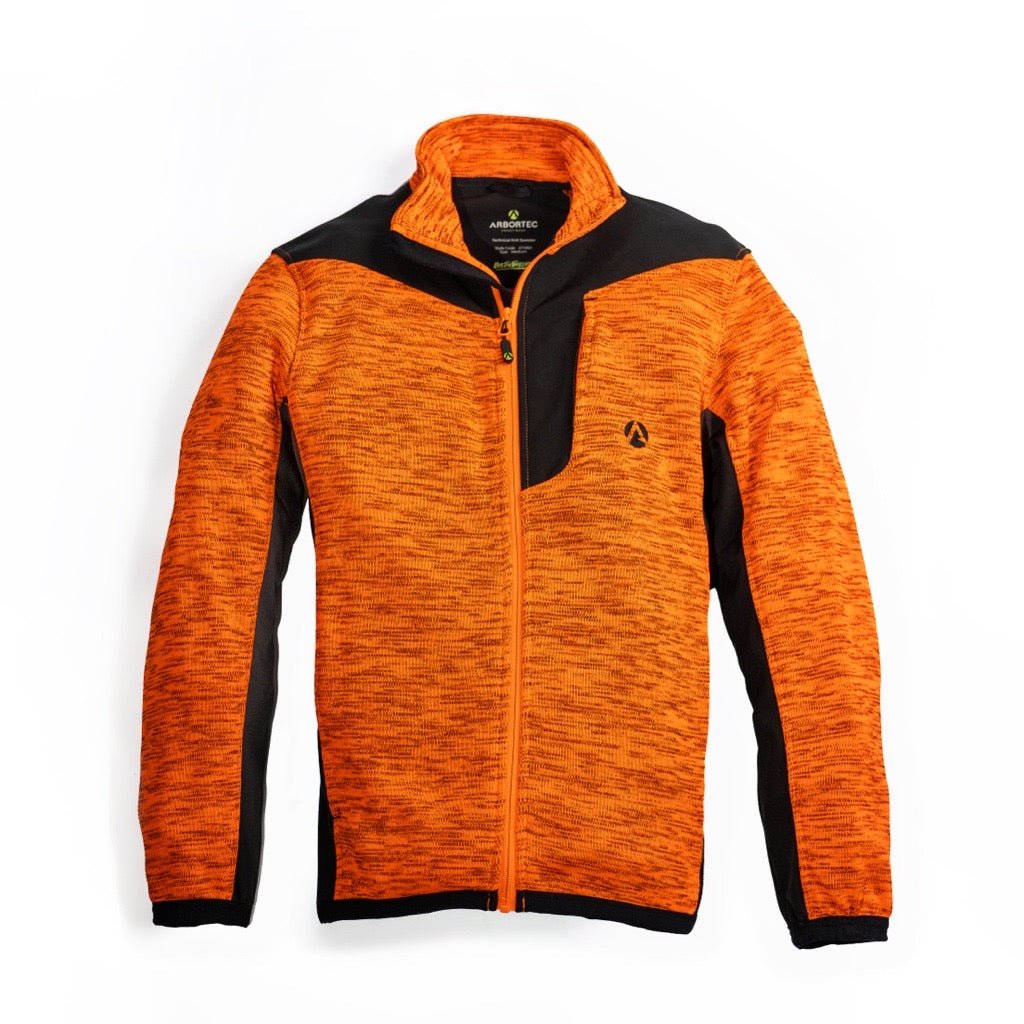New Kudu Plus Melange Zip Sweater - Orange | Arborist Gear | Buy Now