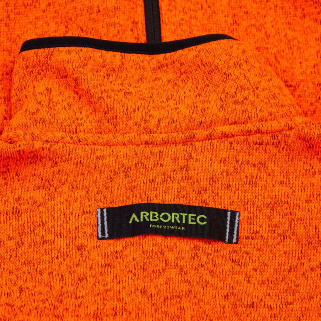 Kudu Plus Melange Zip Sweater Orange - Arbortec Forestwear