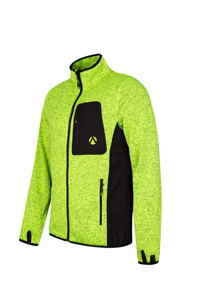 Kudu Plus Melange Zip Sweater Yellow - Arbortec Forestwear