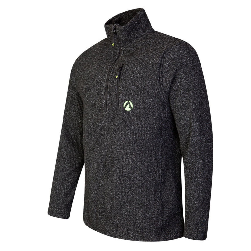 Wolf Half Zip Warm Sweater Grey - Arbortec Forestwear