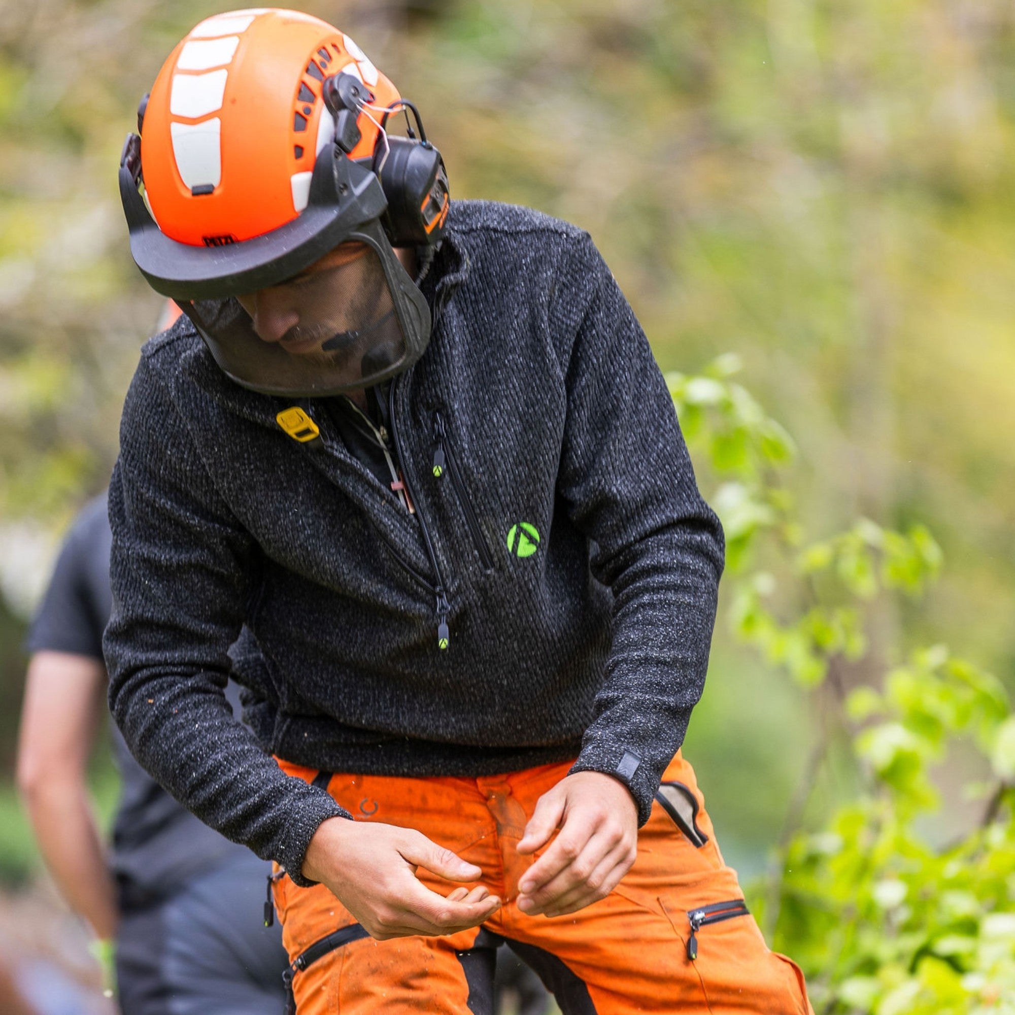 Arbortec Wolf Half Zip Sweater Grey | Arborist Gear | Buy Now