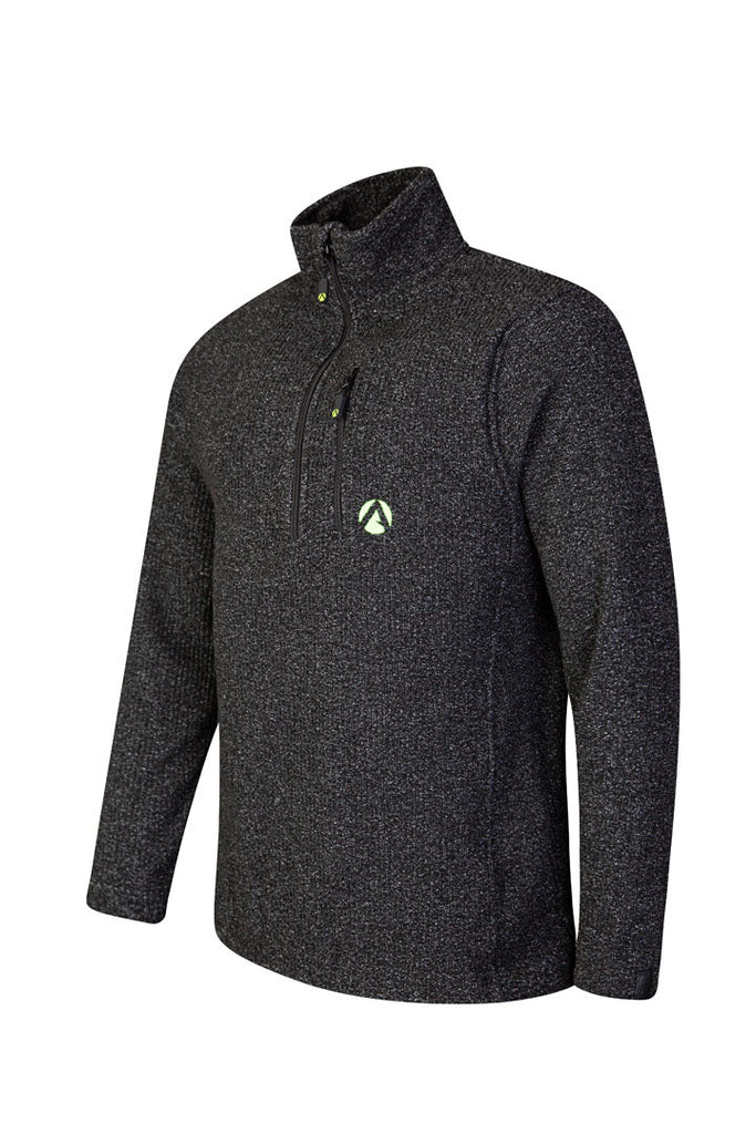 Wolf Half Zip Warm Sweater Grey - Arbortec Forestwear