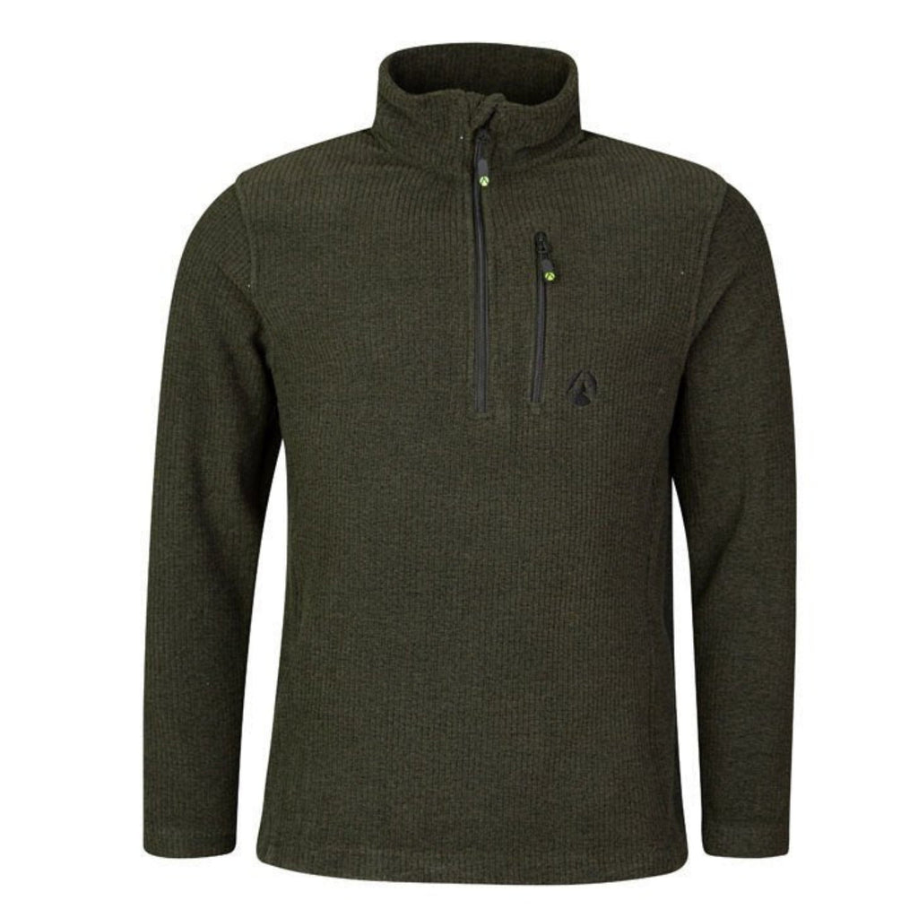 Wolf Half Zip Warm Sweater Olive - Arbortec Forestwear