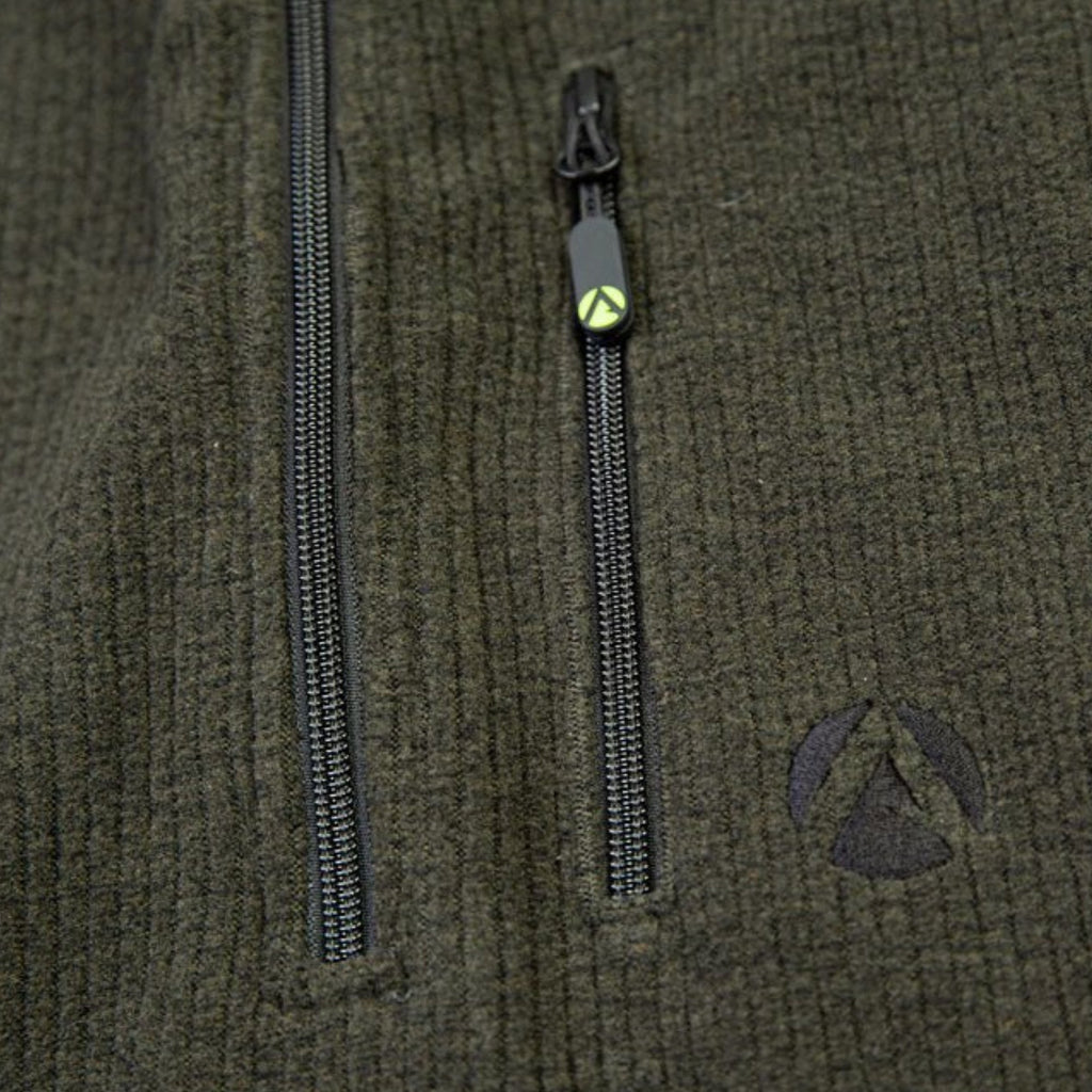 Wolf Half Zip Warm Sweater Olive - Arbortec Forestwear