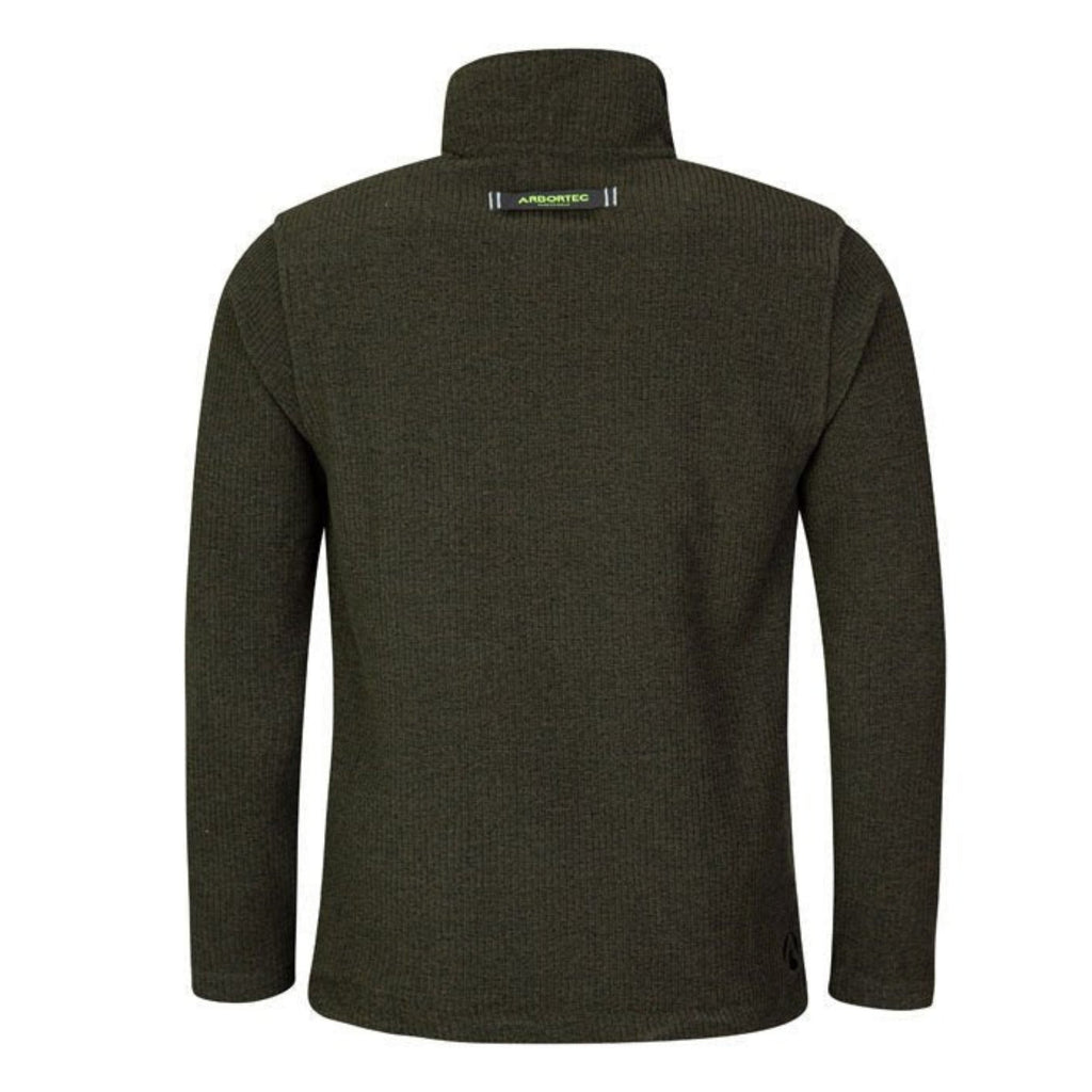 Wolf Half Zip Warm Sweater Olive - Arbortec Forestwear