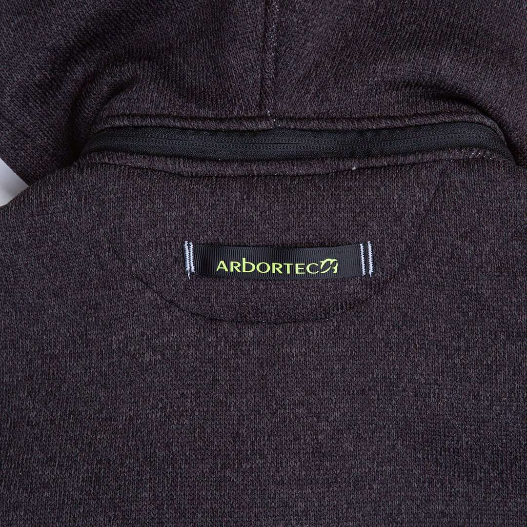 Yeti Knitted Fleece Lined Hooded Jacket - Grey - Arbortec Forestwear