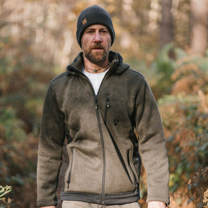 Yeti Knitted Fleece Lined Jacket Olive - Arbortec Forestwear